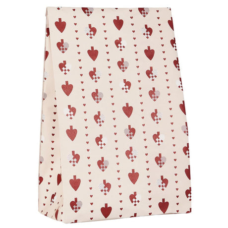 Large square-bottom bags with braided hearts from Ib Laursen
