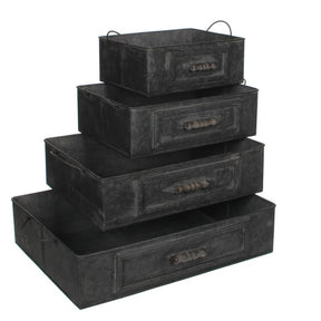 Zinkbakker i sæt med 3 stk