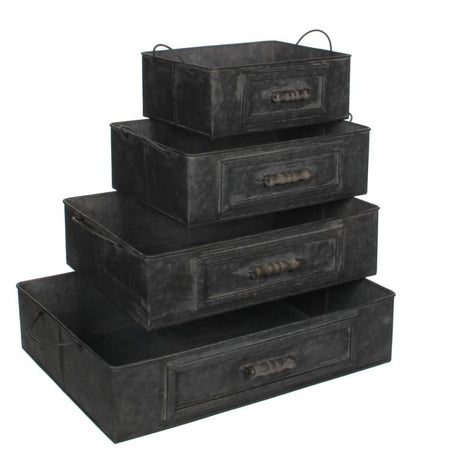 Zinkbakker i sæt med 3 stk