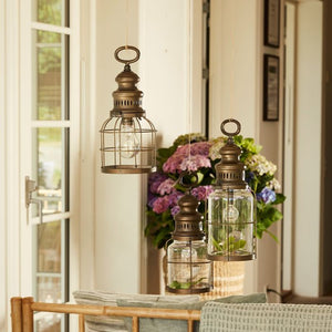 Lanterne med pære 35 cm høj