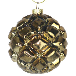 Christmas bauble with stars text or rustic gold