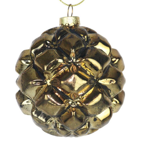 Christmas bauble with stars text or rustic gold
