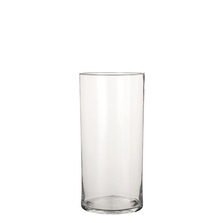 Cylinder glasvase 40 cm høj 19 cm i dia