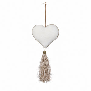 Heart / star glass ball with tassel