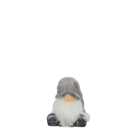 Siddende gnom i grå