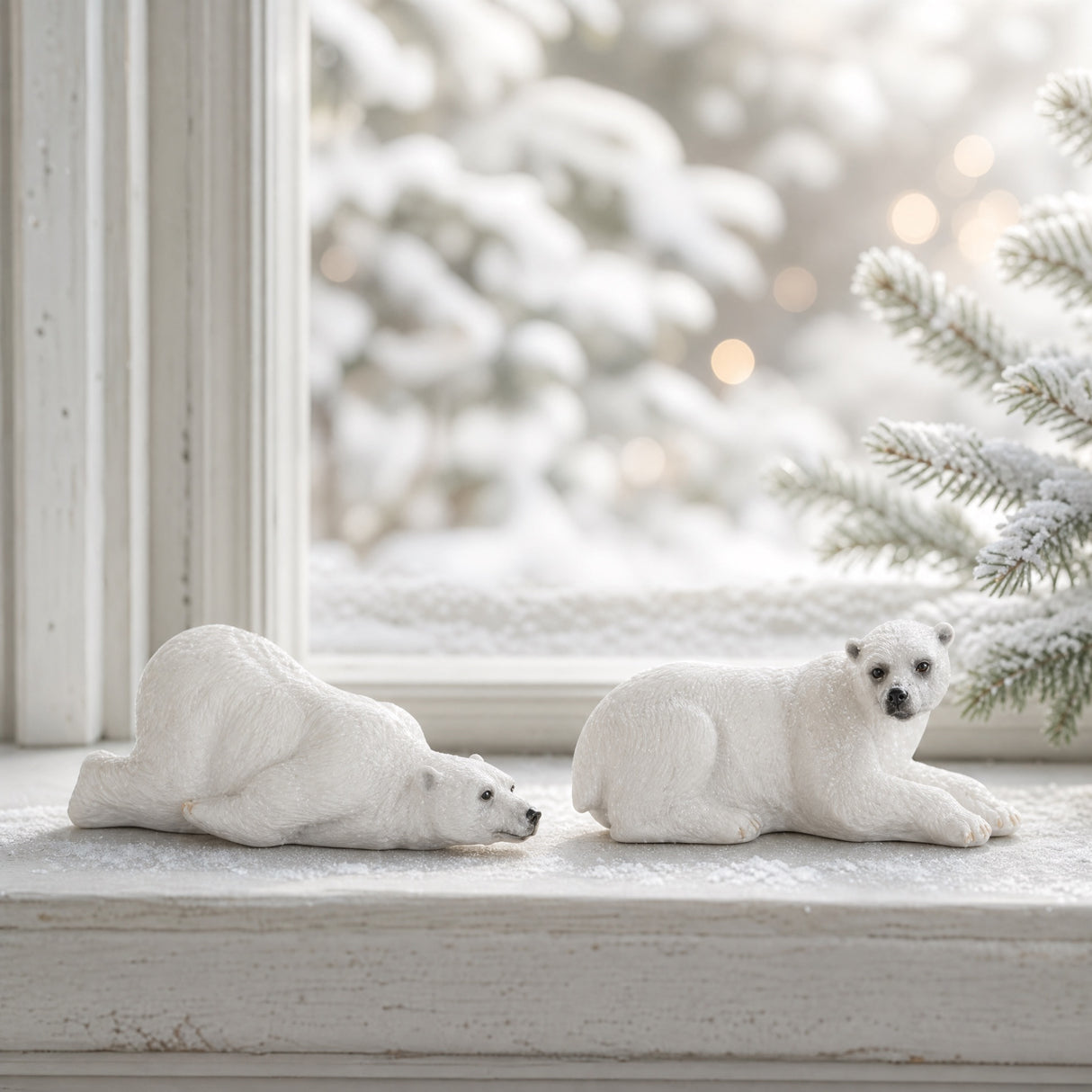 Lying polar bear