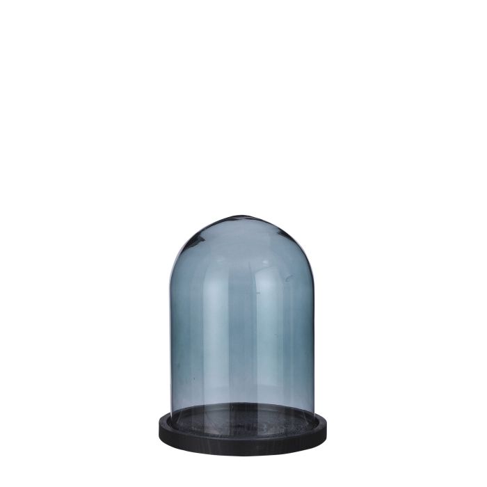 Osteklokke med sort bund