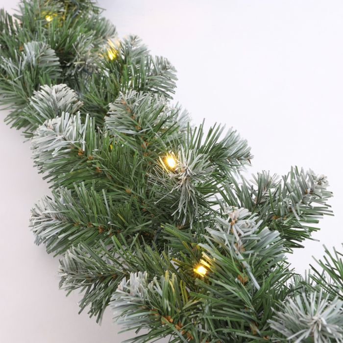 Norton granguirlande med frost og lys 270 cm lang