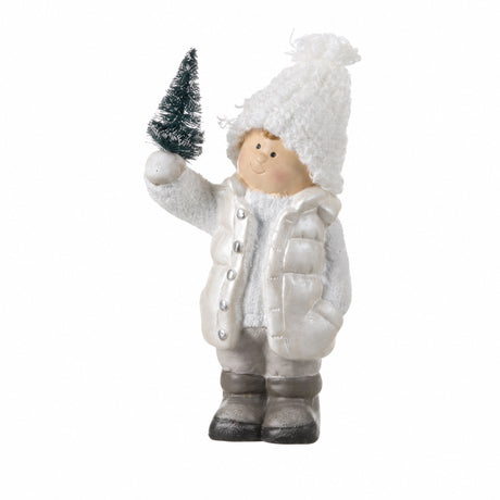 Winter children with Christmas tree