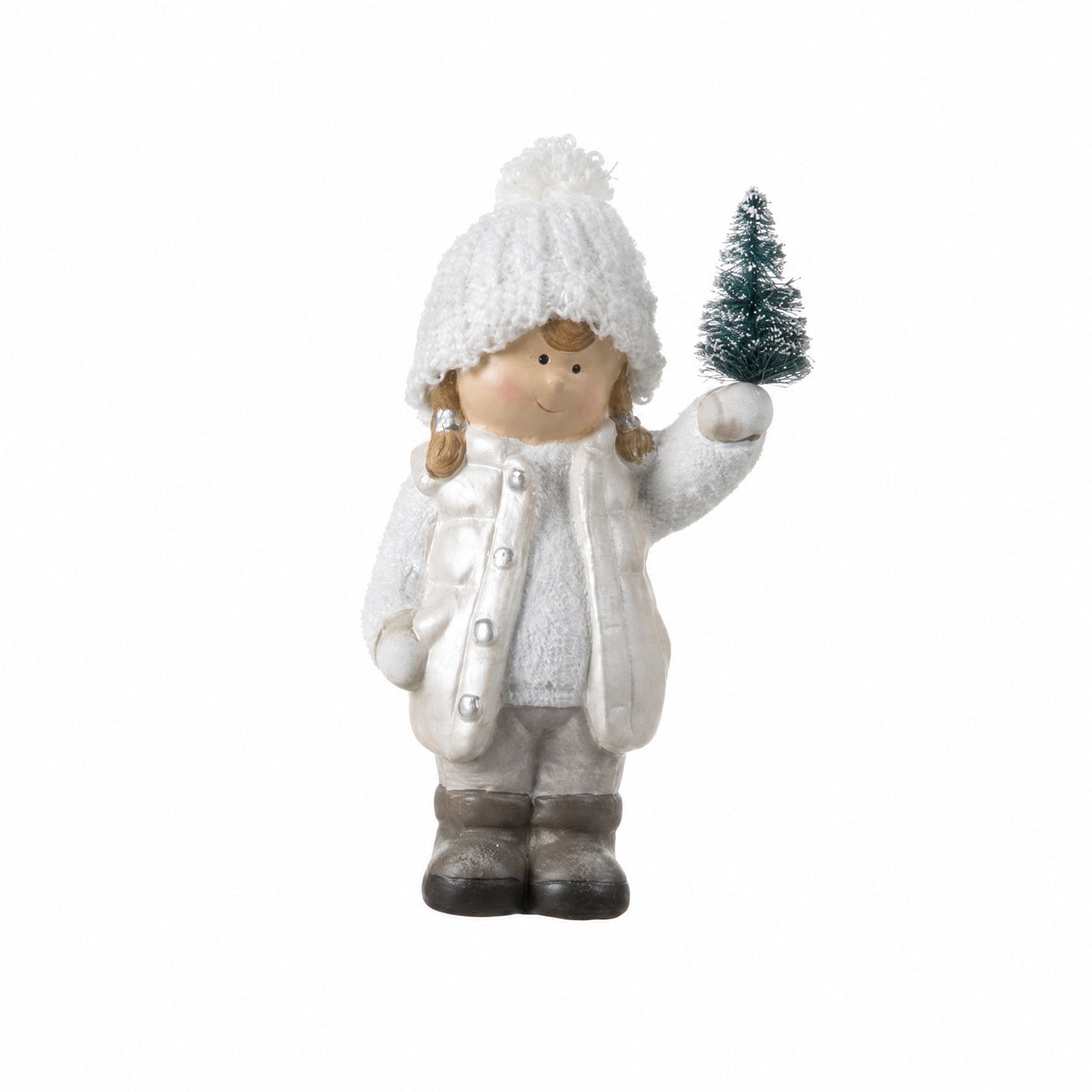 Winter children with Christmas tree
