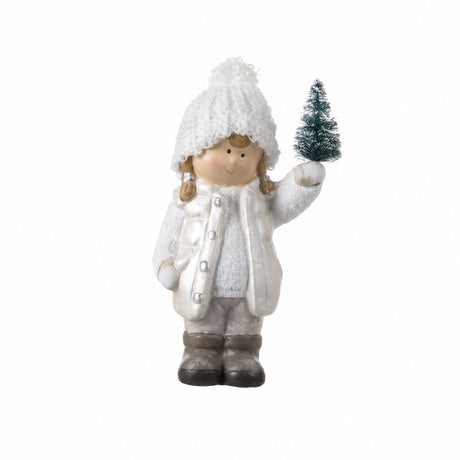 Winter children with Christmas tree