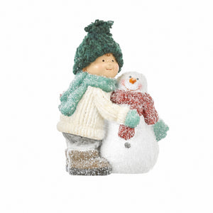 Winter children with snowmen