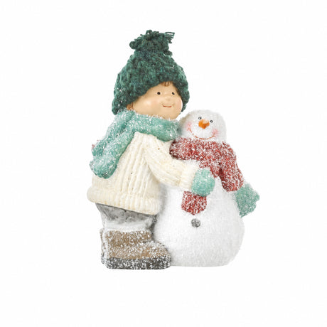 Winter children with snowmen
