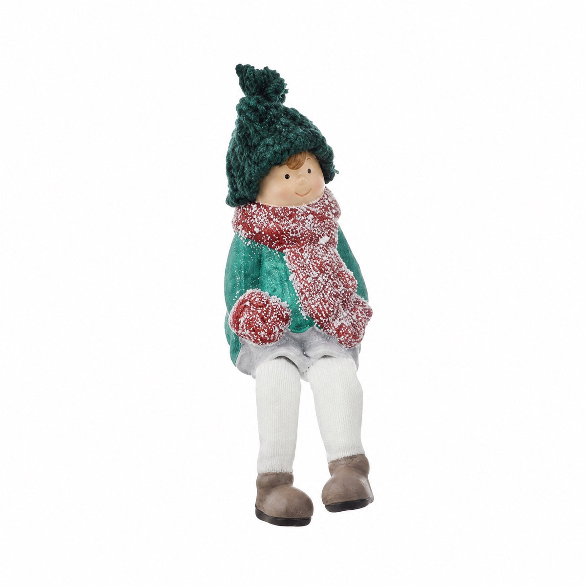 Winter children with hanging legs