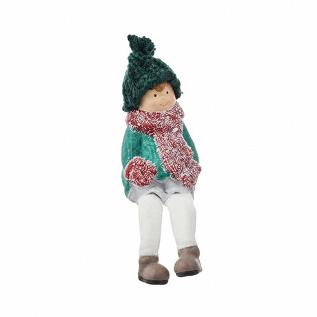 Winter children with hanging legs