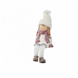 Winter children with hanging legs