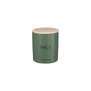 Mica Decorations duftlys eccentric jungle i grønt glas