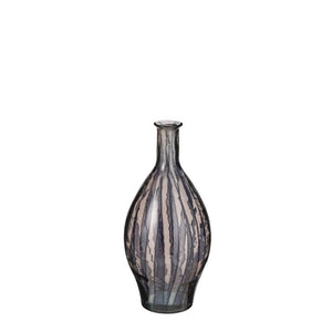 Palermo vase klar og sort 60 cm høj