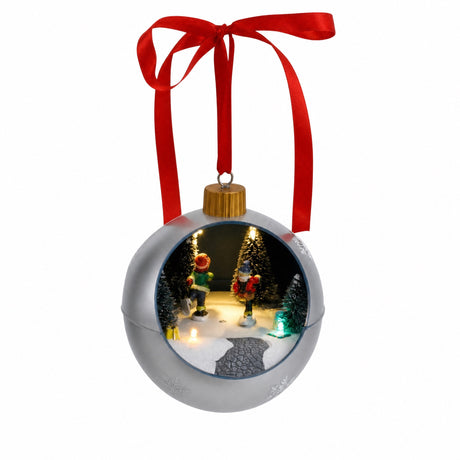 Christmas balls with winter landscape