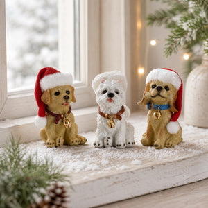 Christmas dog with soft hat