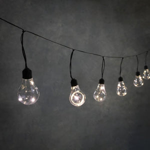 Party lyskæde med 10 pærer i varm hvid