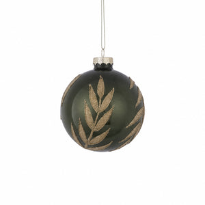Christmas ball with leaf pattern