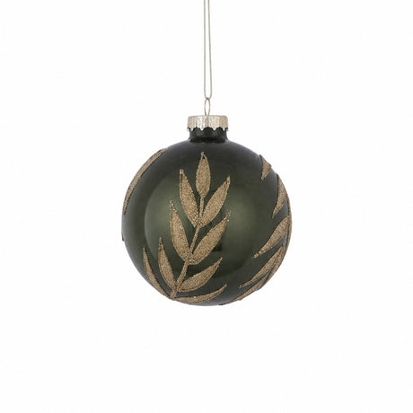 Christmas ball with leaf pattern