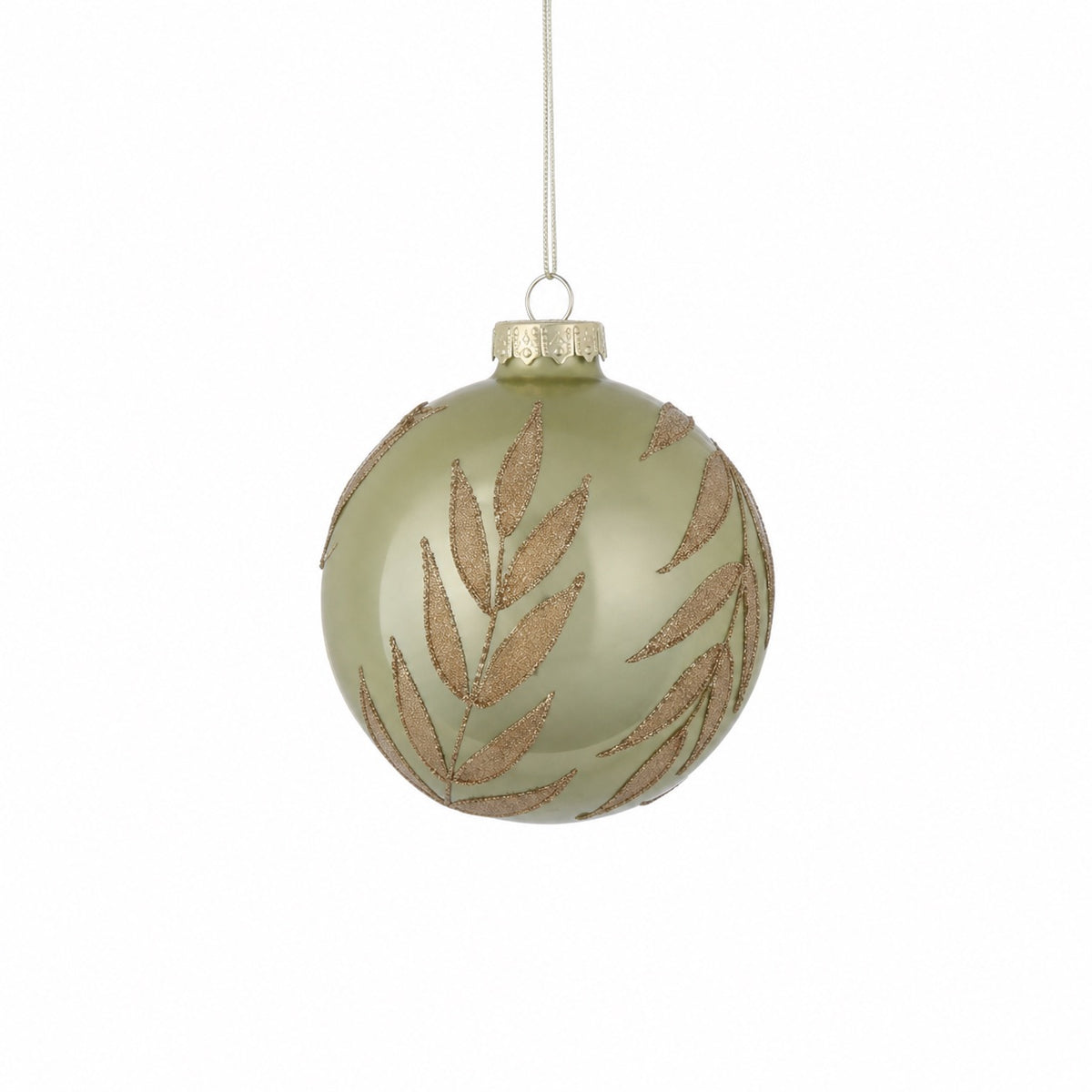 Christmas ball with leaf pattern