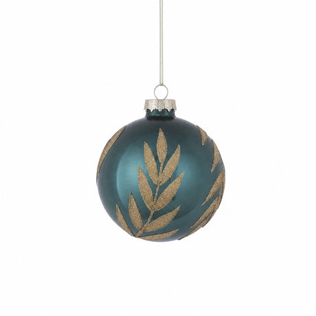 Christmas ball with leaf pattern
