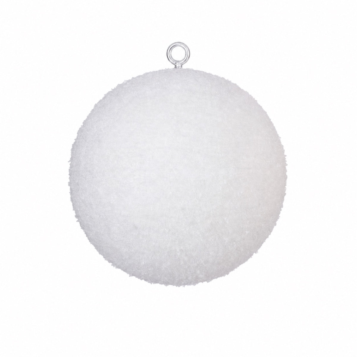 Flocked polystyrene Christmas ball