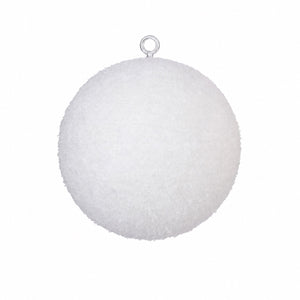 Flocked polystyrene Christmas ball