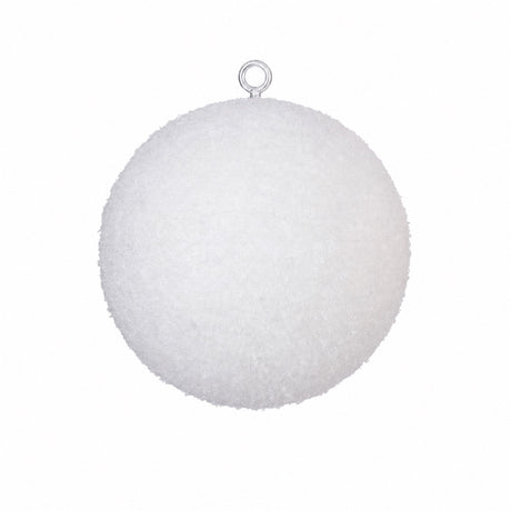 Flocked polystyrene Christmas ball