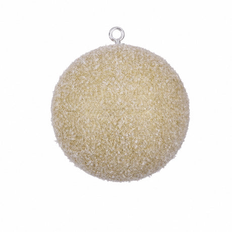 Flocked polystyrene Christmas ball