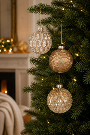 Textured Christmas balls