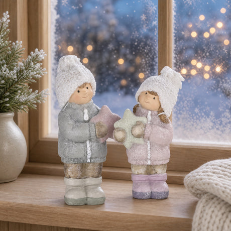 Small winter children