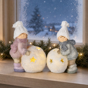 Small winter children