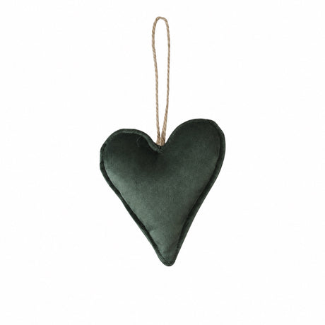 Green velour Christmas hanging ornament