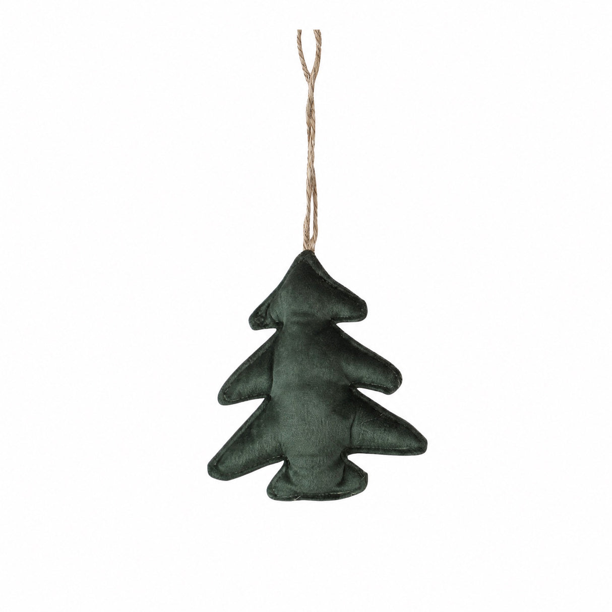 Green velour Christmas hanging ornament