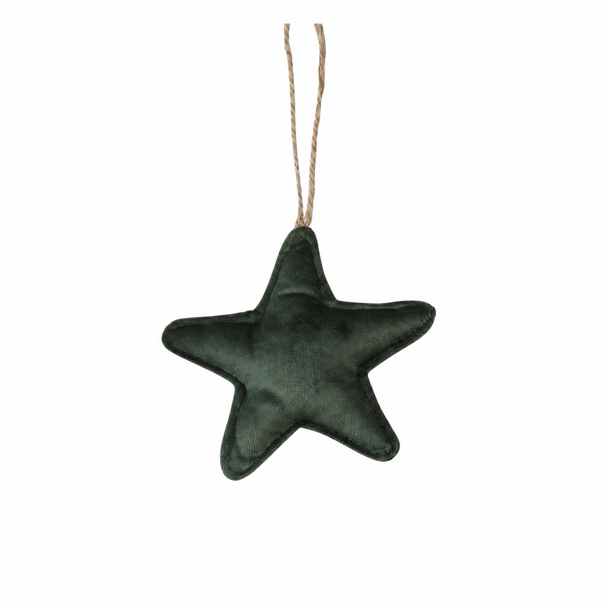 Green velour Christmas hanging ornament