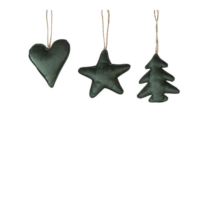 Juleophæng i grøn velour