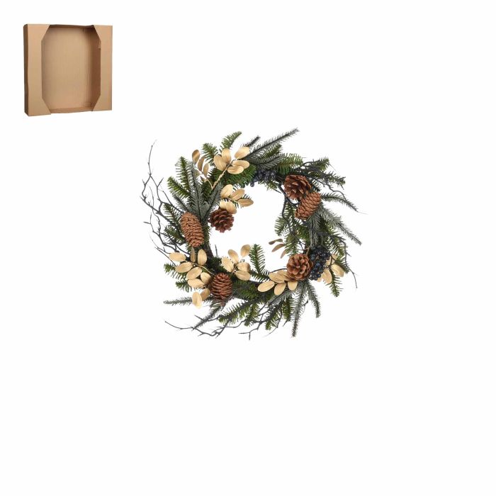 Krans med guldfarvede blade