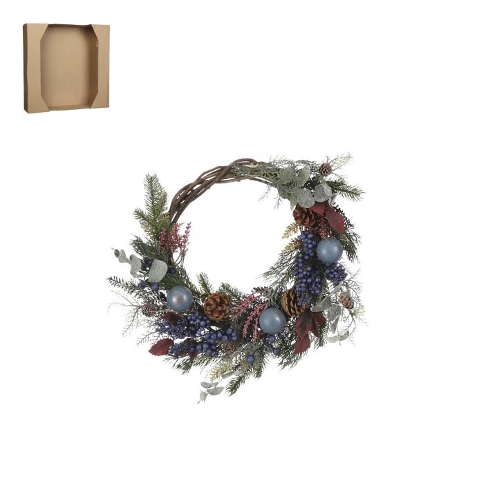 Dørkrans med turkisblå kugler