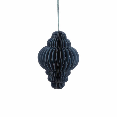 Julepynt i papir istap blå