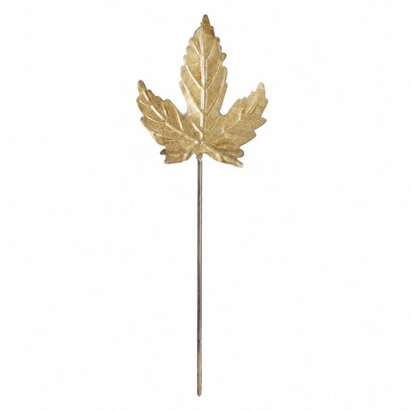 Golden leaves with stick
