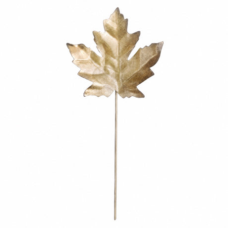 Golden leaves with stick