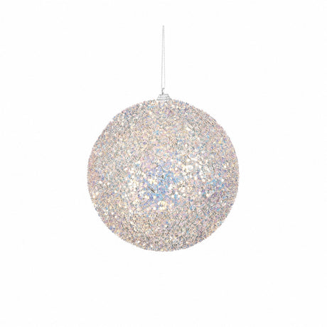 Polystyrene Christmas ball with glitter Ø: 15 cm