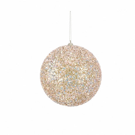 Polystyrene Christmas ball with glitter Ø: 15 cm