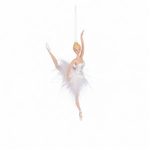 Ballerina with feather skirt