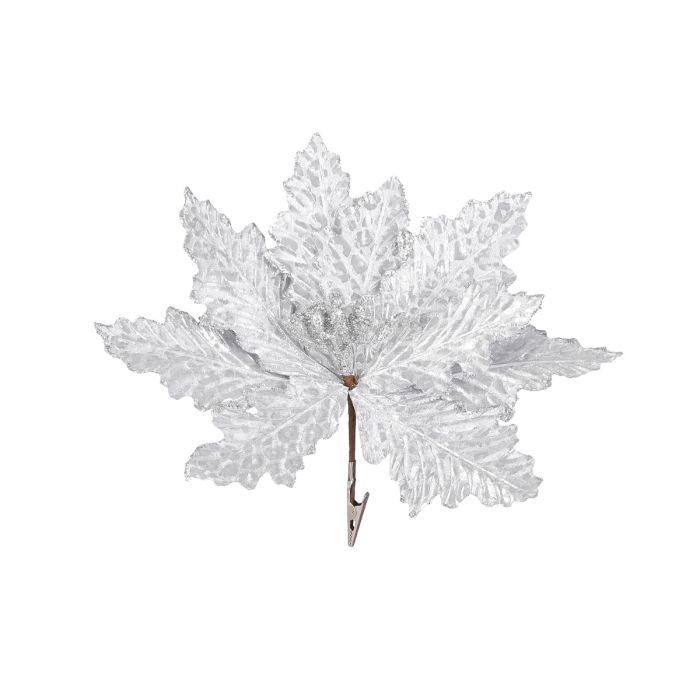 Julestjerne sølvfarvet med klips