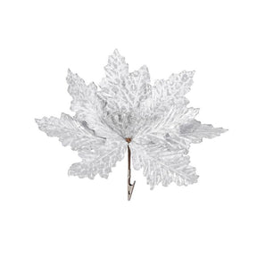 Julestjerne sølvfarvet med klips